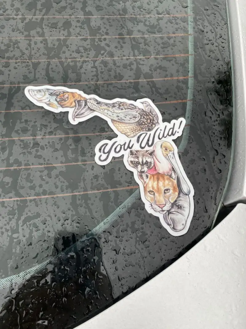 Florida You Wild Car Decal - Image 2