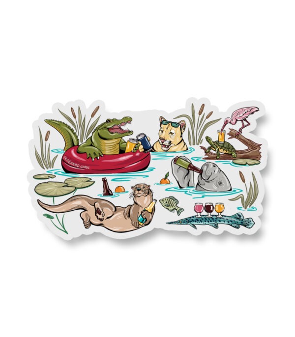 Party Animals Clear Sticker