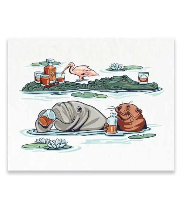 Whiskey River Art Print