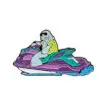 Jet Skiin' Manatee Enamel Pin
