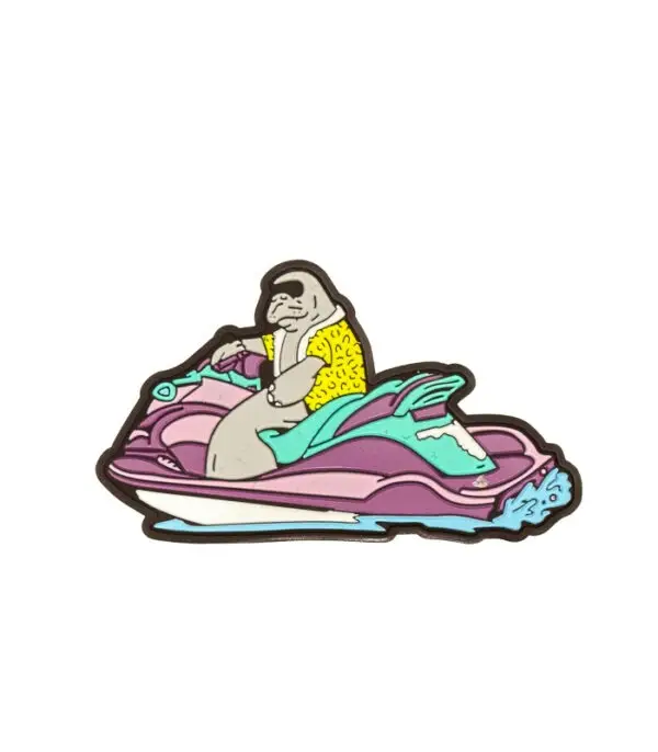 Jet Skiin' Manatee Silicone Patch