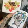Baby Tortoise Baby Opossum Art Prints
