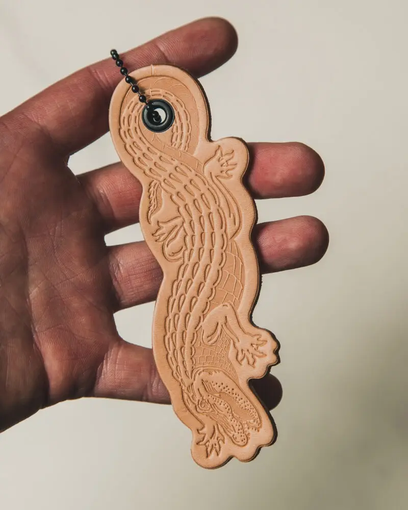 Leather Gator Keychain