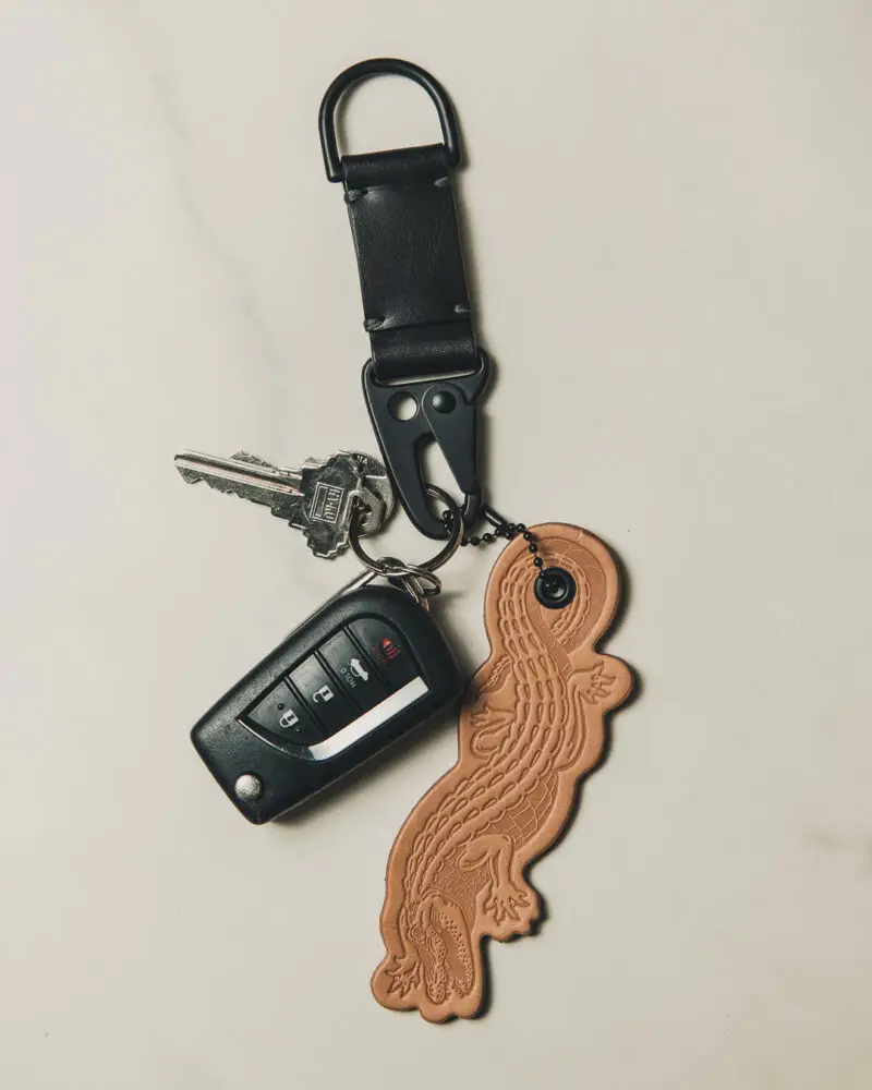 Leather Gator Keychain
