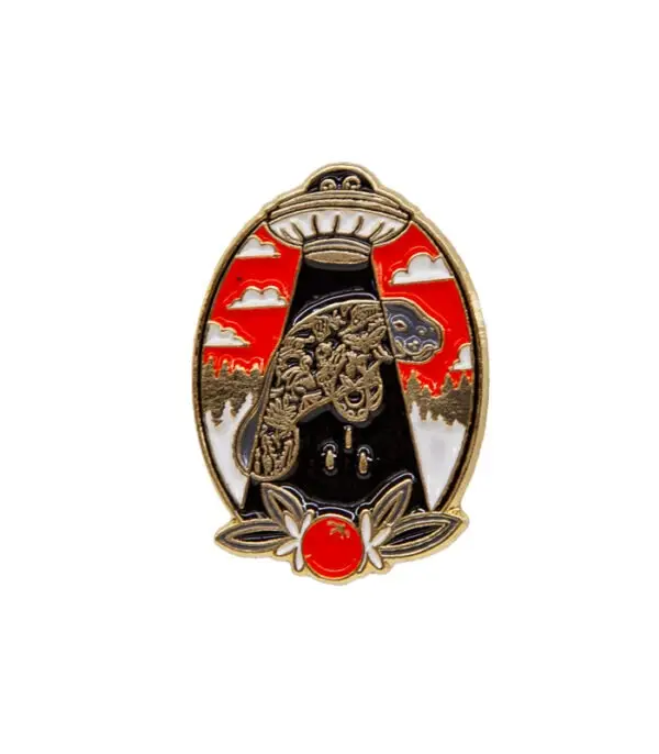 Manatee Abduction Enamel Pin