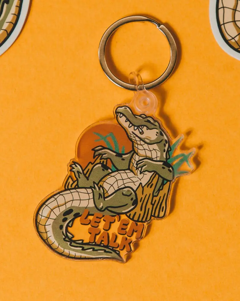 Let 'Em Talk Acrylic Keychain