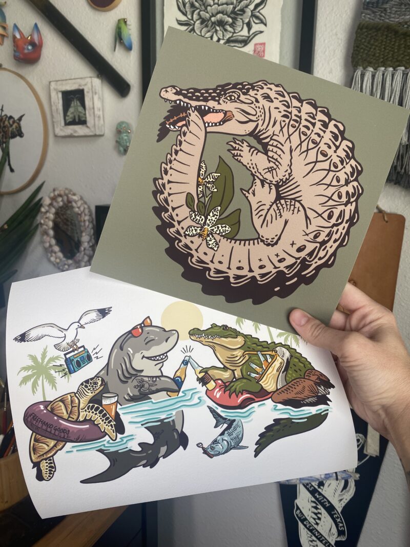 Ouroboros Croc Art Print
