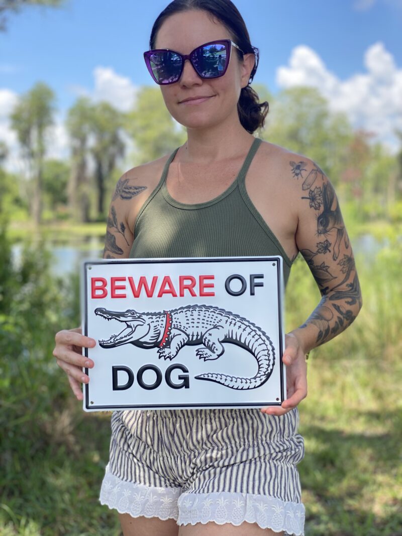 Beware of Dog Aluminum Sign - Image 3