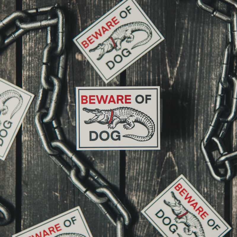 Beware of Dog Sticker - Image 5