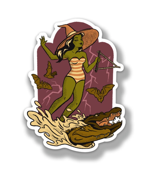 Ski Witch Sticker
