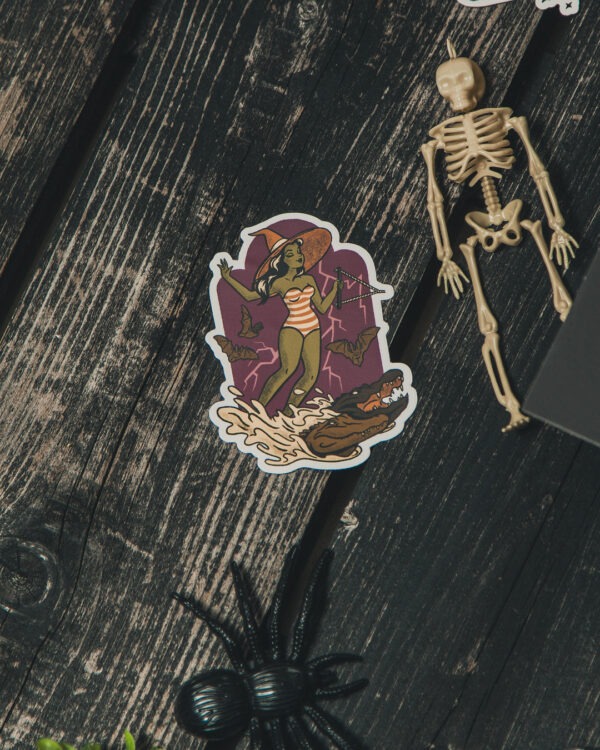 Ski Witch Sticker