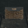 Gator Stamped Leather Colonial Cardholder