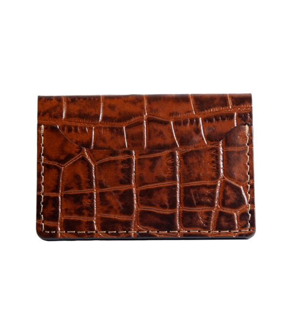 Gator Stamped Leather Mills Cardholder