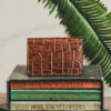 Gator Stamped Leather Mills Cardholder