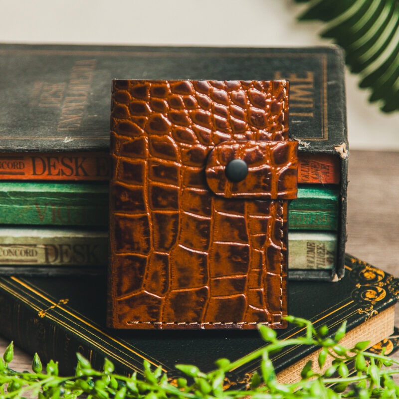 Gator Stamped Leather Primrose Snap Wallet - Image 3