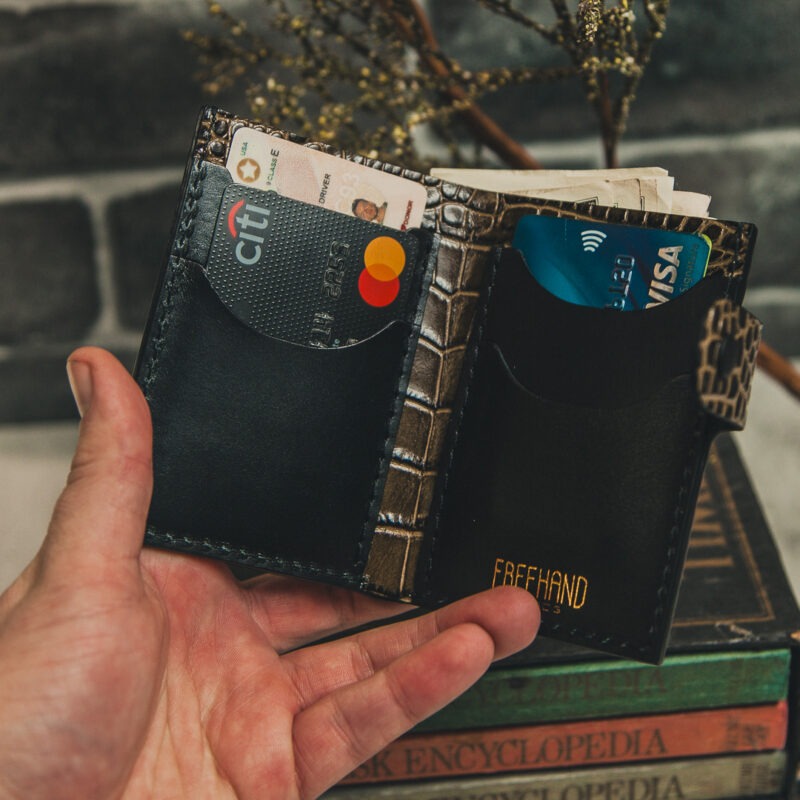 Gator Stamped Leather Primrose Snap Wallet