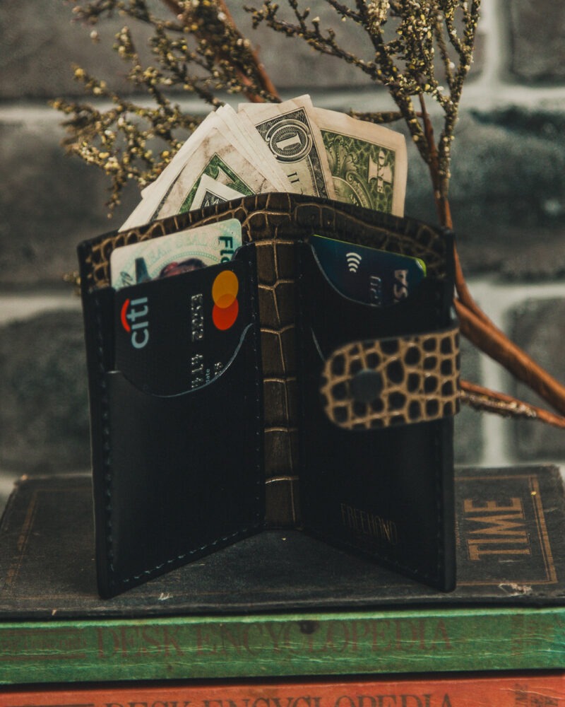 Gator Stamped Leather Primrose Snap Wallet