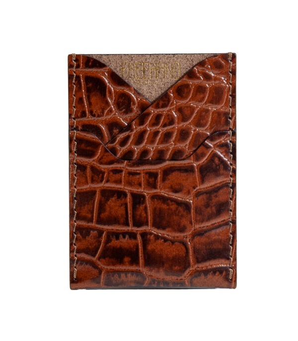 Gator Stamped Leather Semoran Cardholder