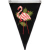 Candy Cane Flamingo Pennant