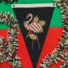 Candy Cane Flamingo Pennant