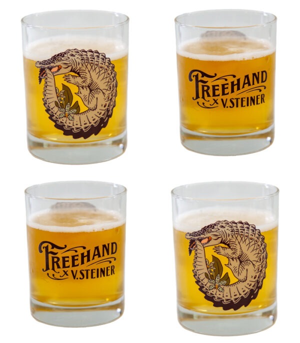Ouroboros Croc Double Rocks Glass Bundle