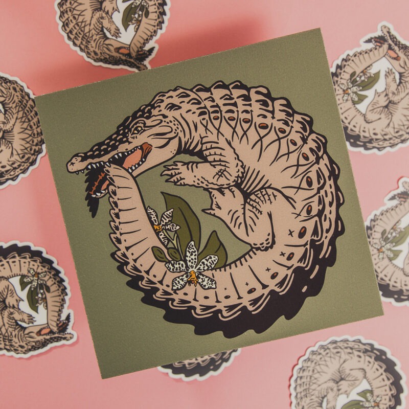 Ouroboros Croc Art Print