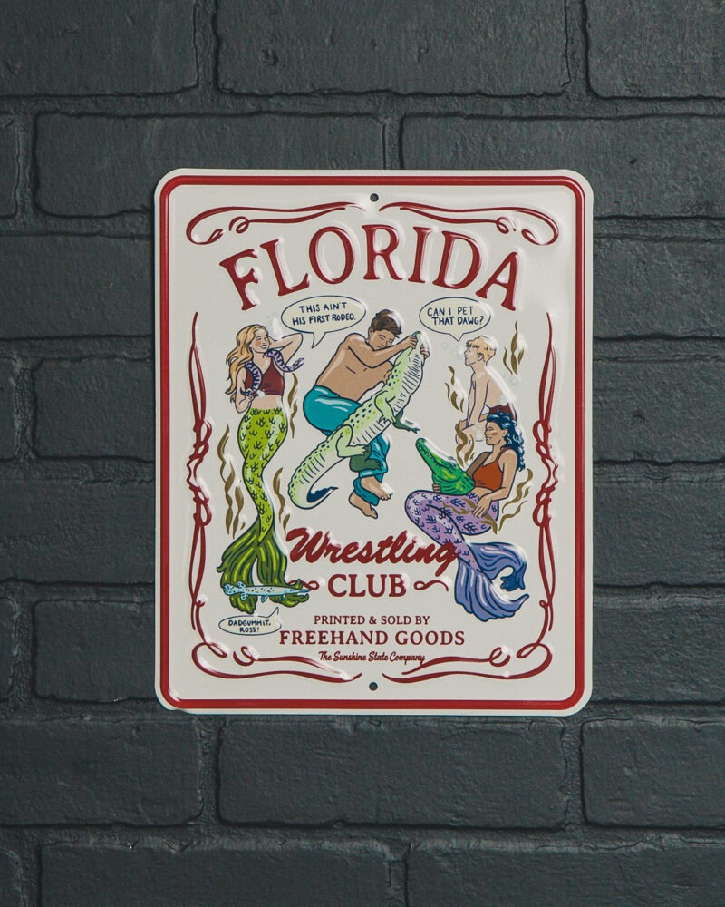 Florida Wrestling Club Aluminum Sign