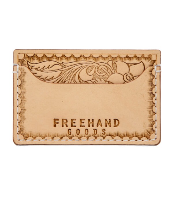 Tooled Leather Colonial Cardholder