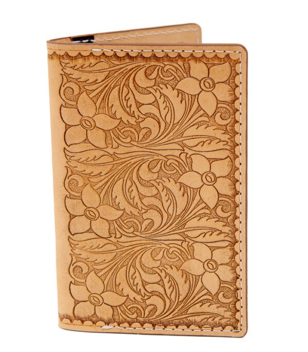 Tooled Leather Fairbanks Passport Wallet