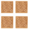 Tooled Leather Coaster Set