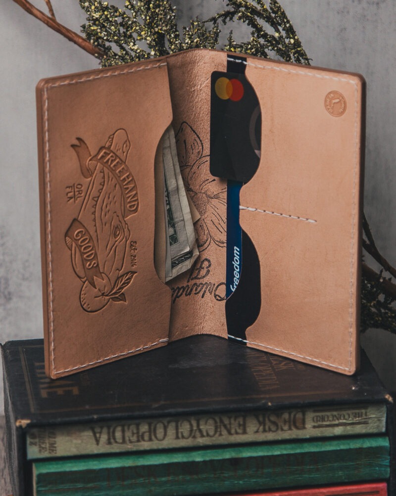 Tooled Leather Fairbanks Passport Wallet