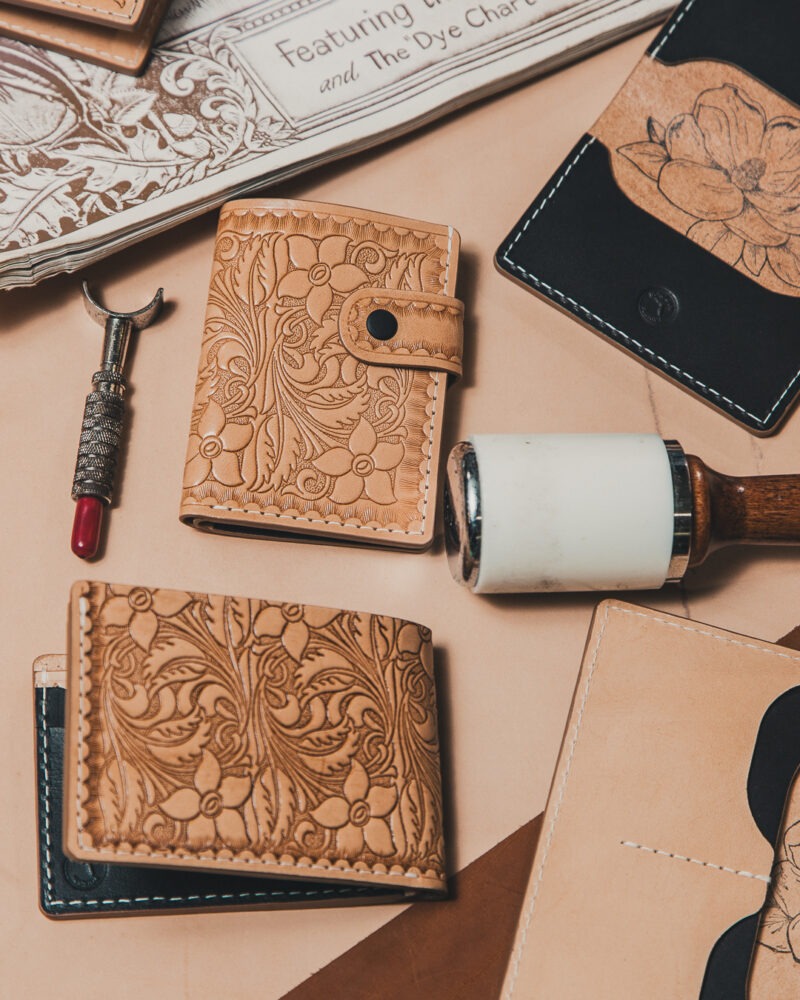 Tooled Leather Primrose Snap Wallet