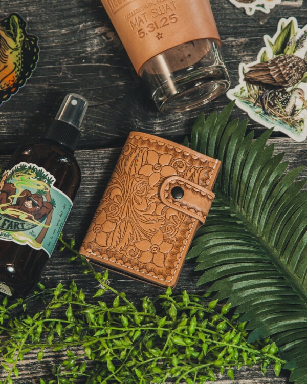 Tooled Leather Primrose Snap Wallet