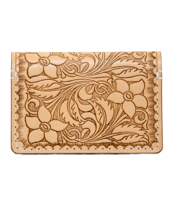 Tooled Leather Mills Cardholder