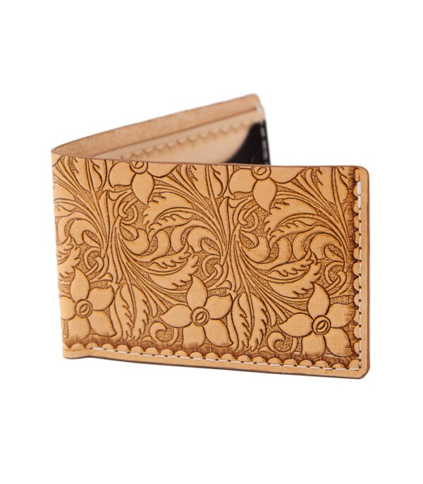 Tooled Leather Princeton Bifold Wallet