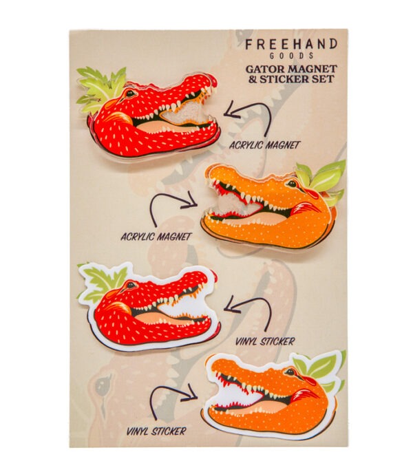 Gator Magnet & Sticker Set