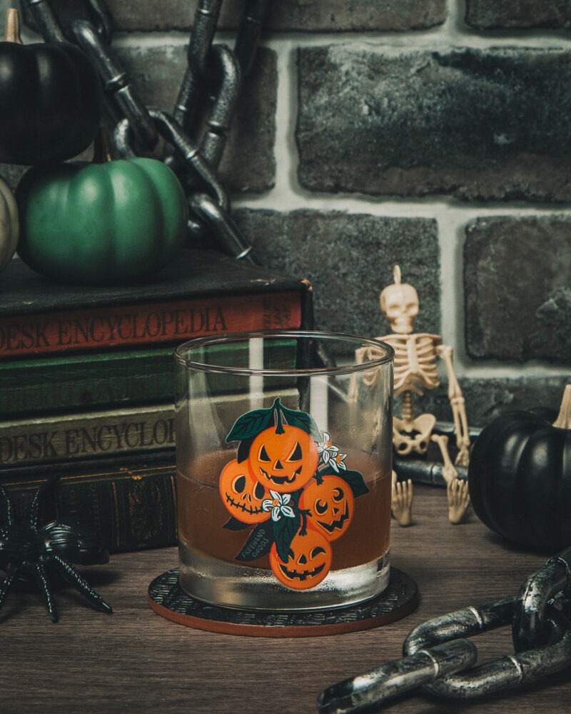 Jack-O-Lantern Rocks Glass
