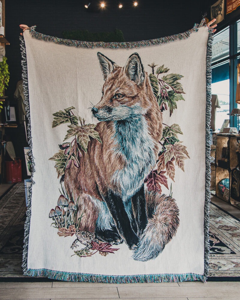 Red Fox Woven Blanket