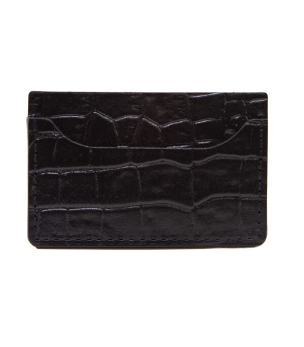 Gator Stamped Leather Colonial Cardholder