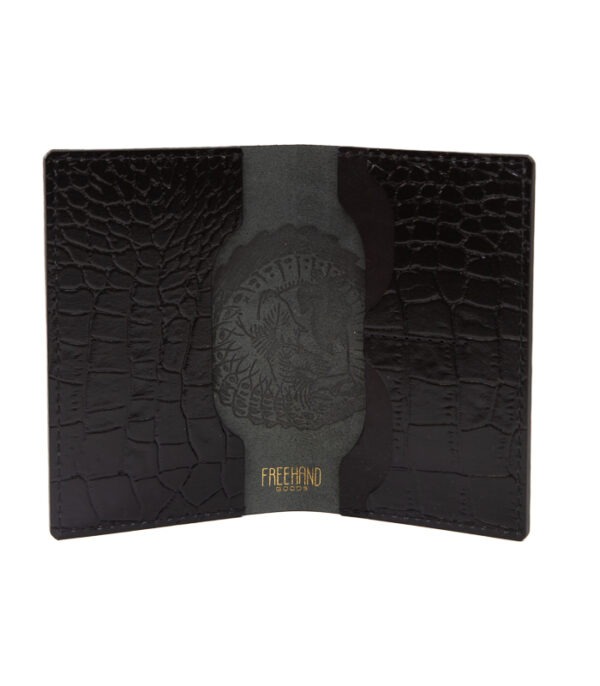 Gator Stamped Leather Fairbanks Passport Wallet