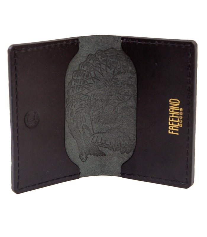 Gator Stamped Leather Mills Cardholder