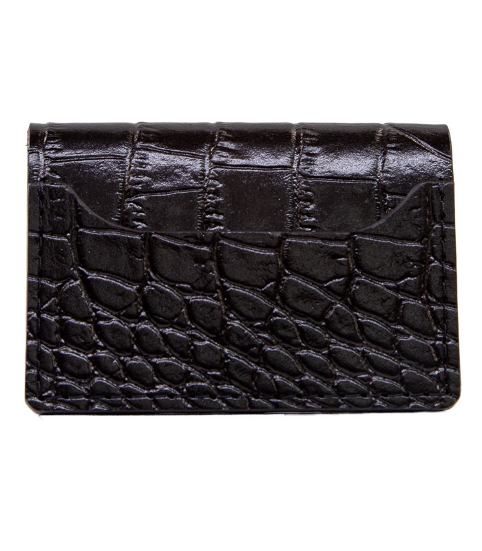 Gator Stamped Leather Mills Cardholder