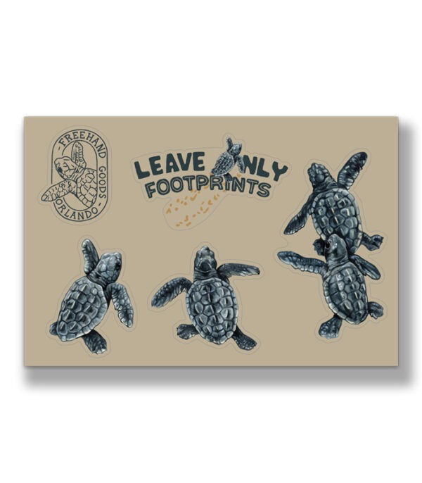 Leave Only Footprints Sticker Sheet