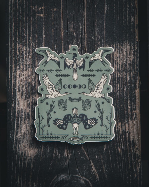 Folk & Feathers Sticker