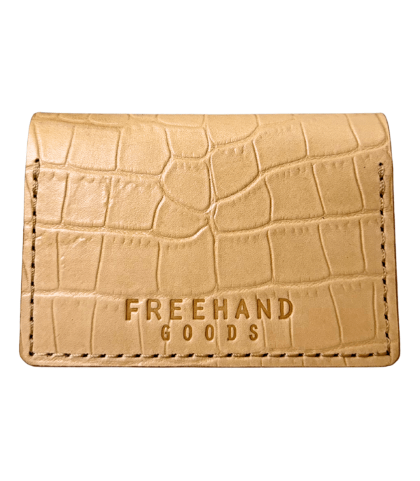 Gator Stamped Leather Mills Cardholder
