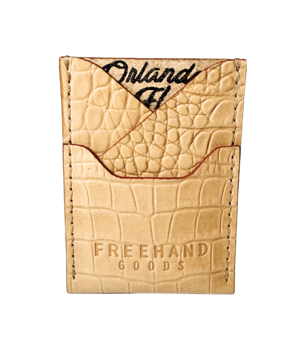 Gator Stamped Leather Semoran Cardholder
