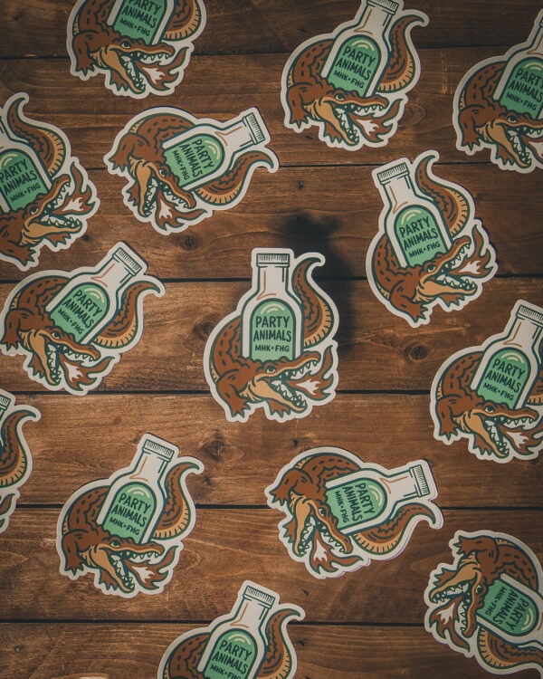 Party Animals Clear Sticker