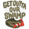 Outta Our Swamp Clear Bumper Sticker
