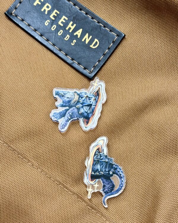 Alligator Snapping Turtle Pin & Sticker Set