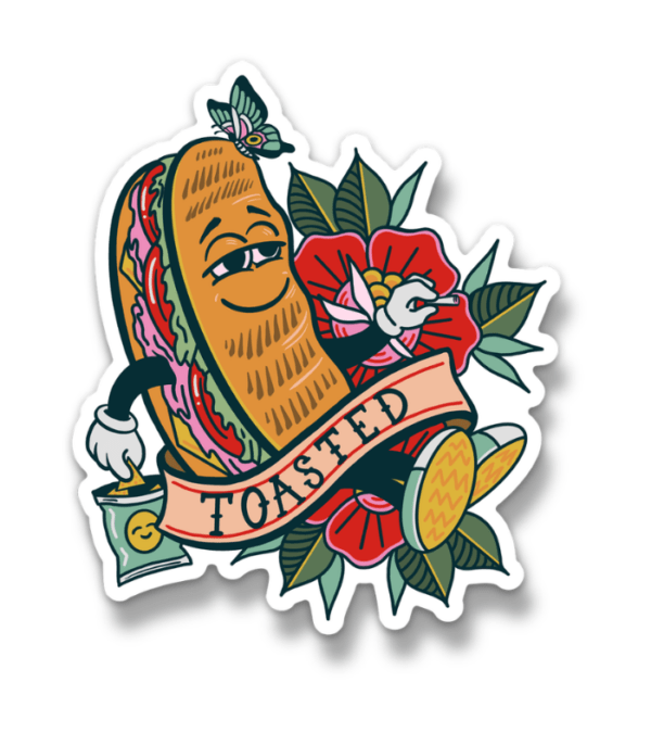 Toasted Sticker